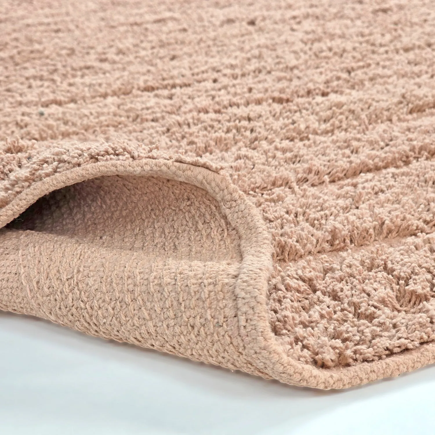 Runde Teppiche - Farley Natural Cotton Shaggy (rosa)