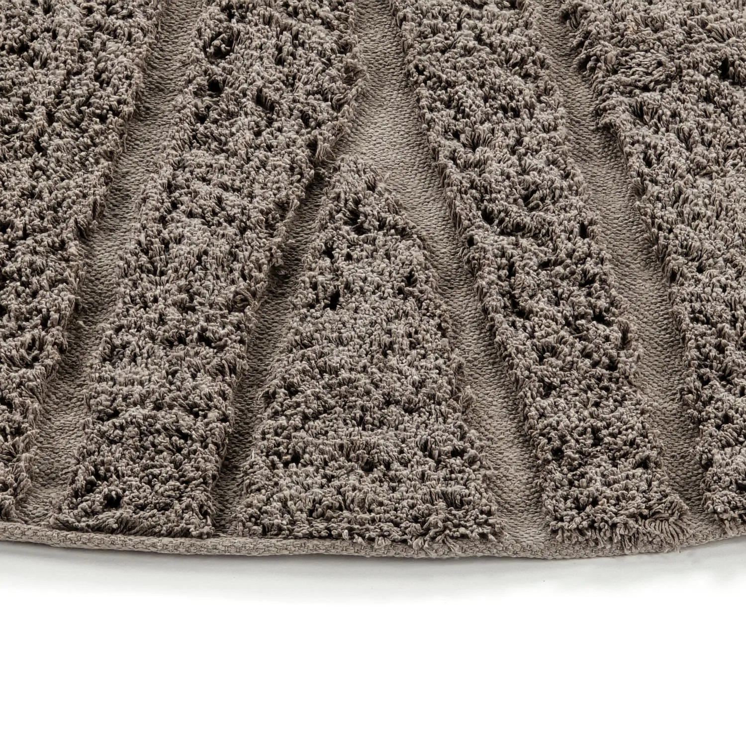 Runde Teppiche - Farley Natural Cotton Shaggy (taupe)