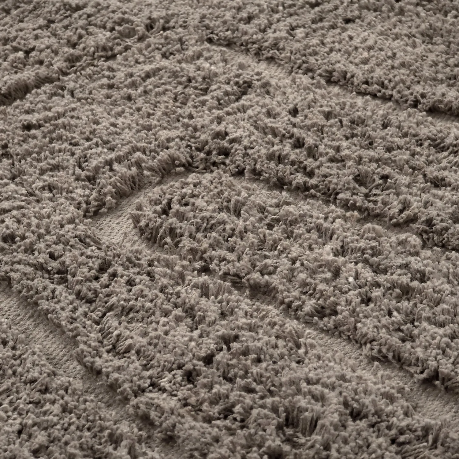 Runde Teppiche - Farley Natural Cotton Shaggy (taupe)
