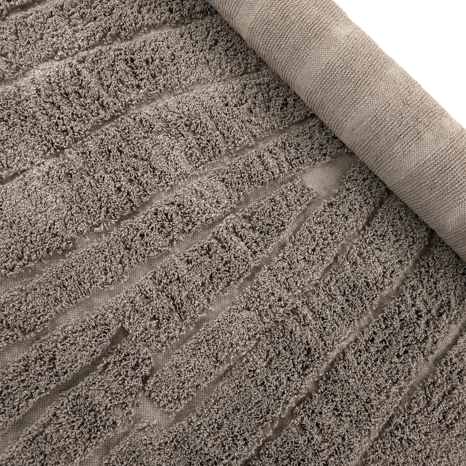 Hochflorteppiche - Farley Natural Cotton Shaggy (taupe)