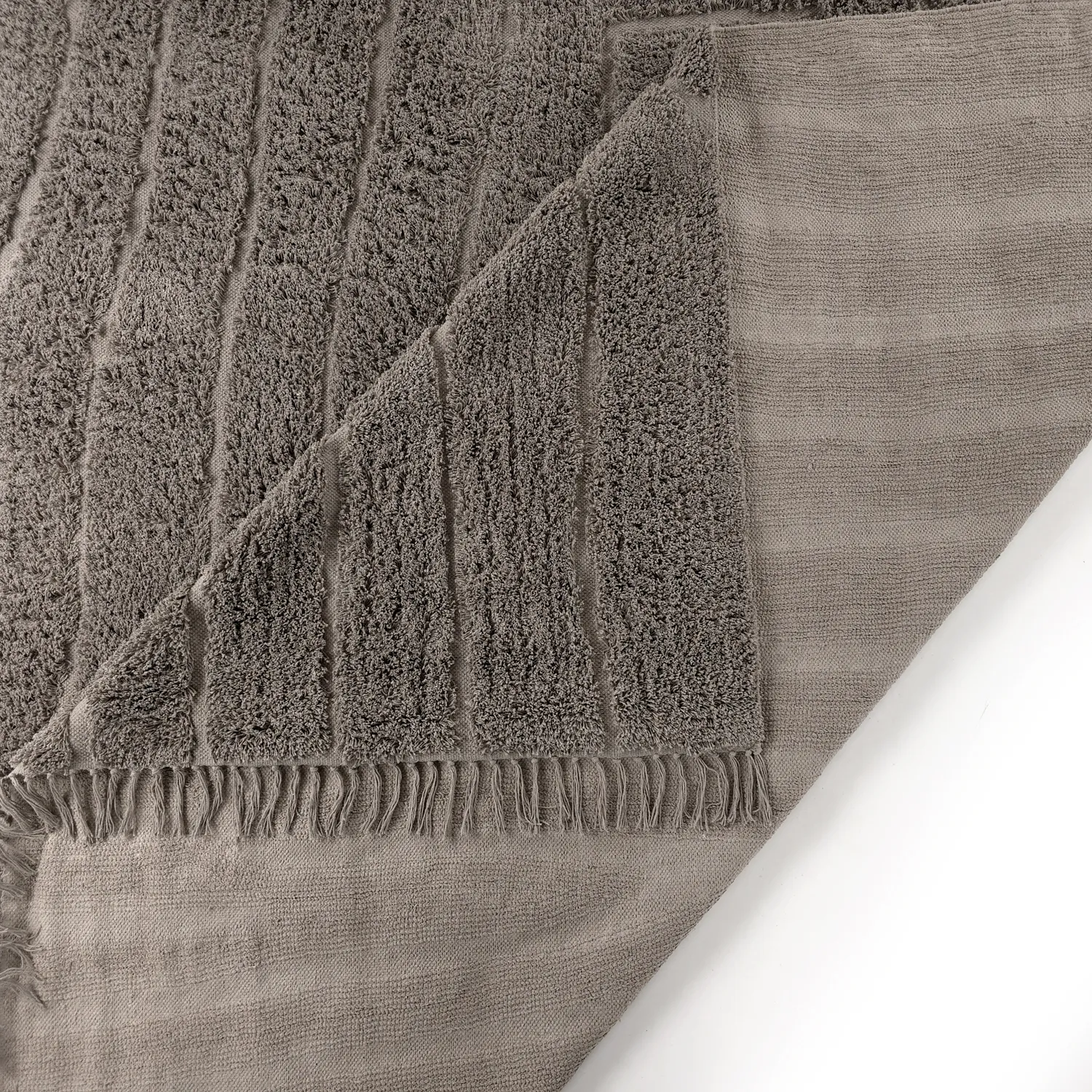 Hochflorteppiche - Farley Natural Cotton Shaggy (taupe)