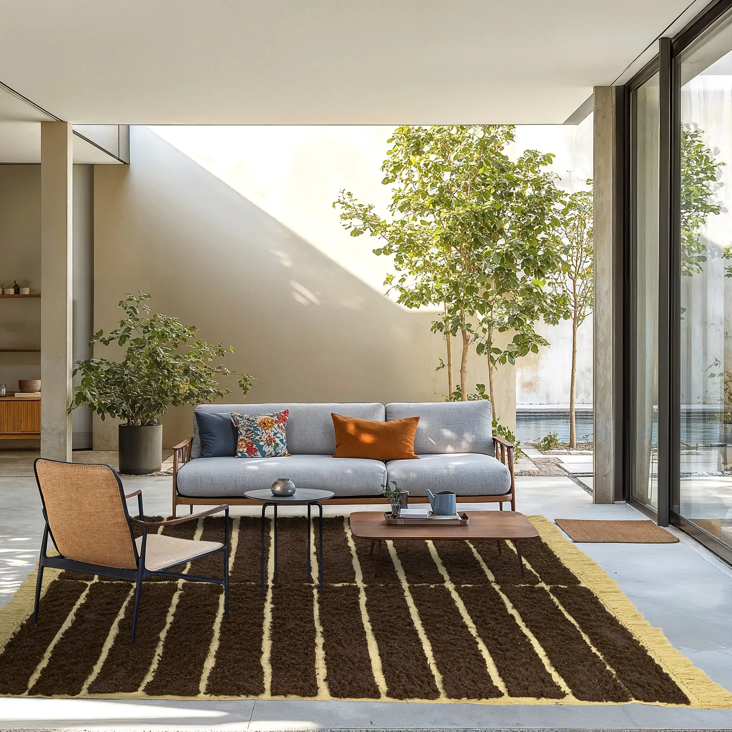 Hochflorteppiche - Ikara Natural Cotton Shaggy (braun)
