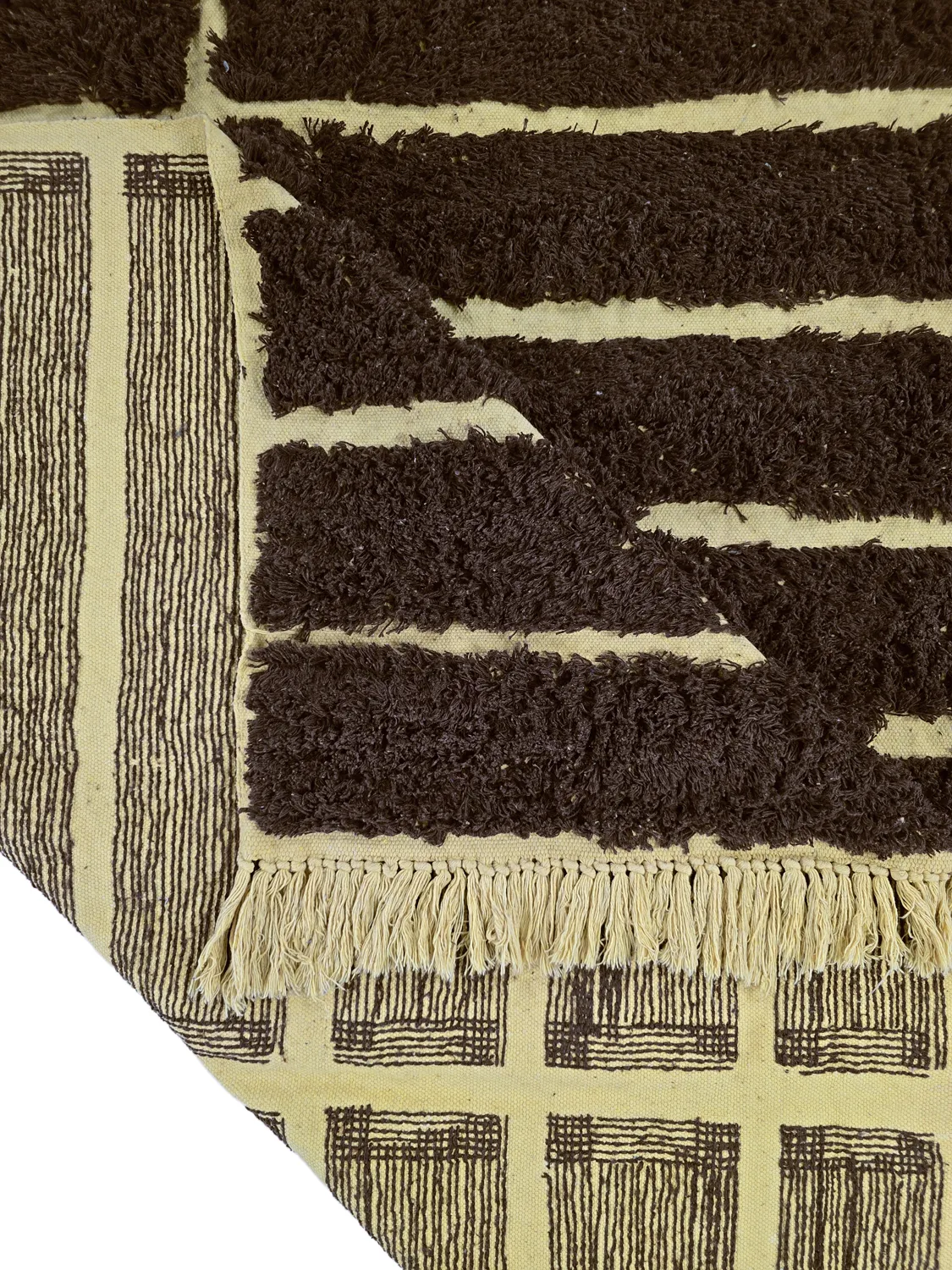Hochflorteppiche - Ikara Natural Cotton Shaggy (braun)