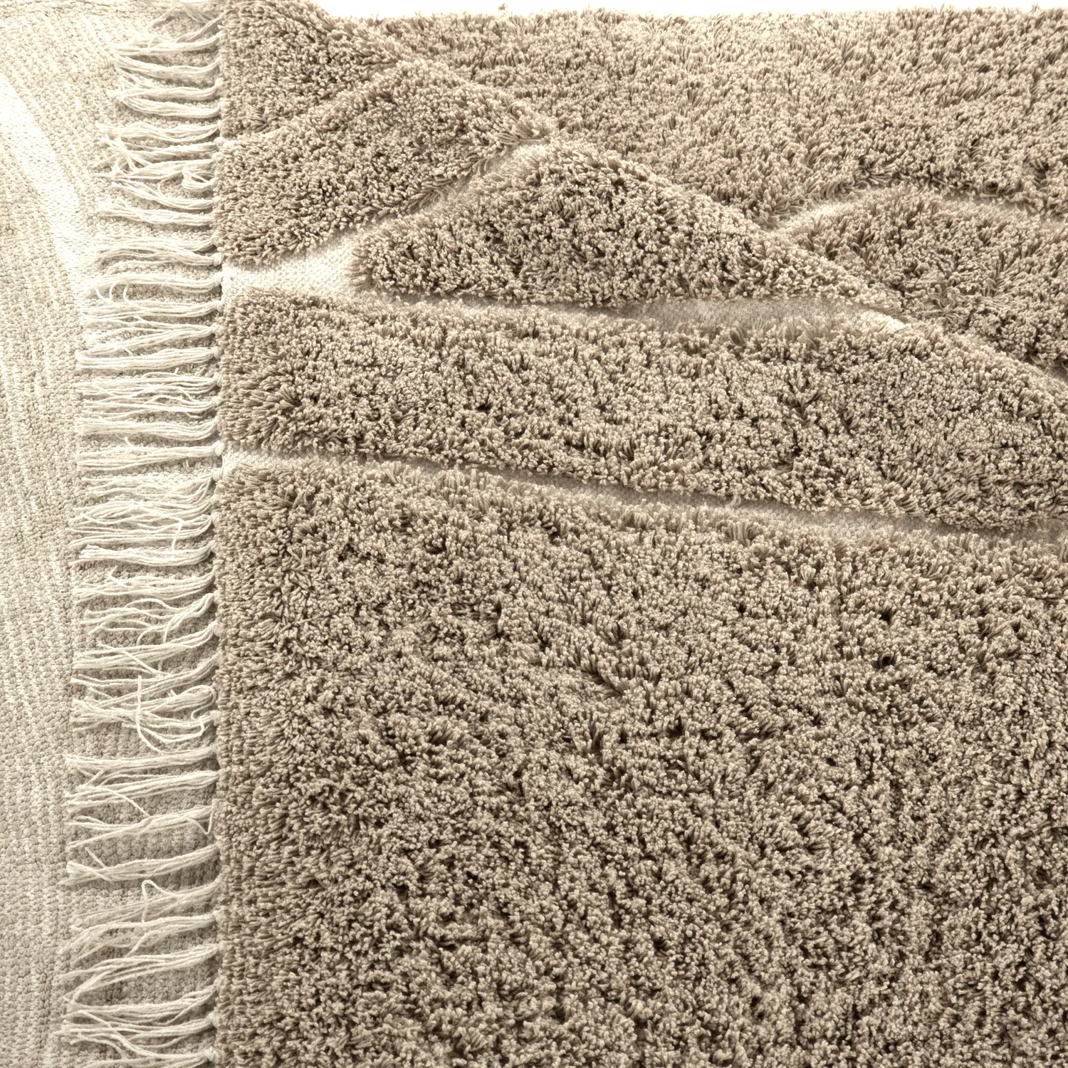 Hochflorteppiche - Kindon Natural Cotton Shaggy (beige/weiß)