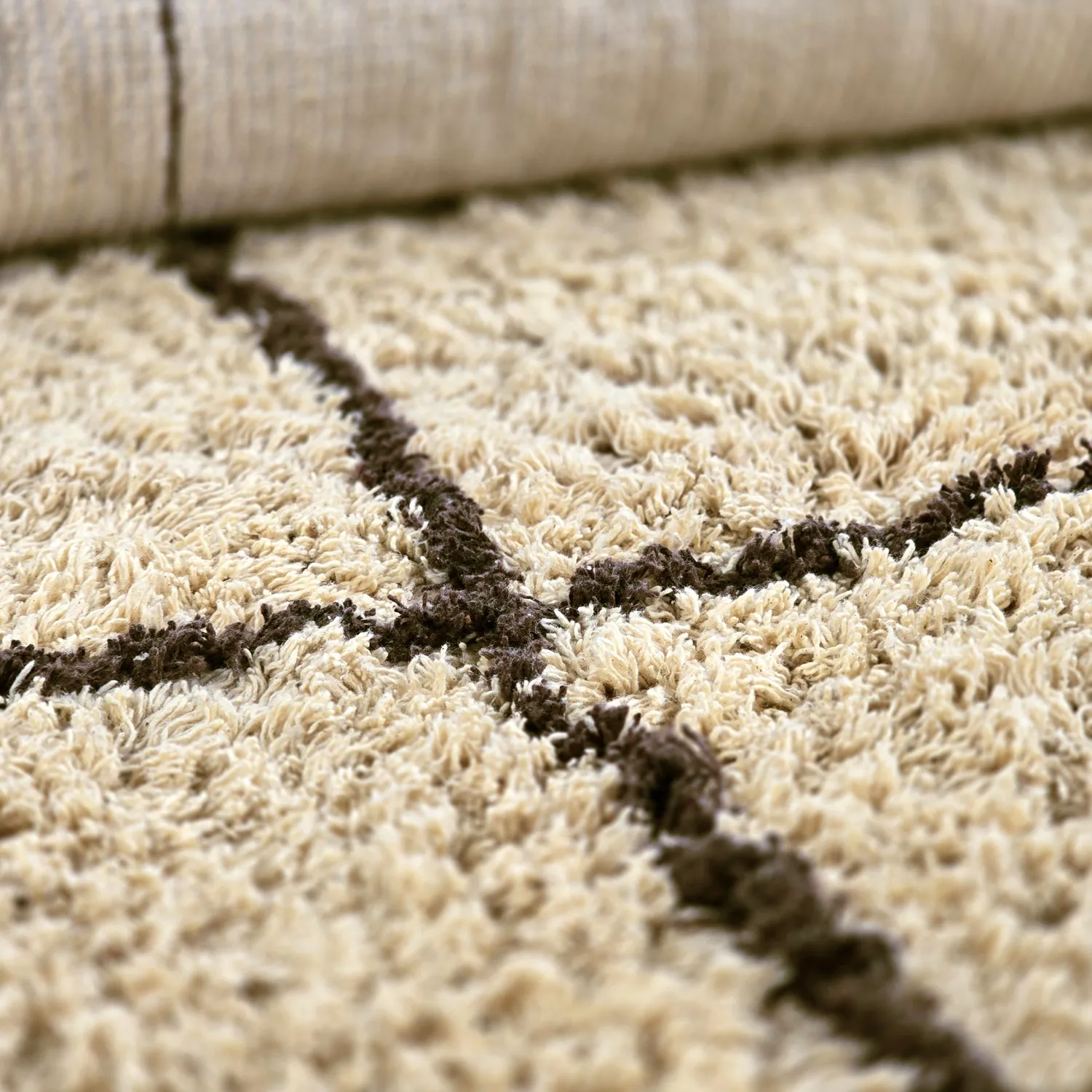 Hochflorteppiche - Lana Natural Cotton Shaggy (beige/braun)