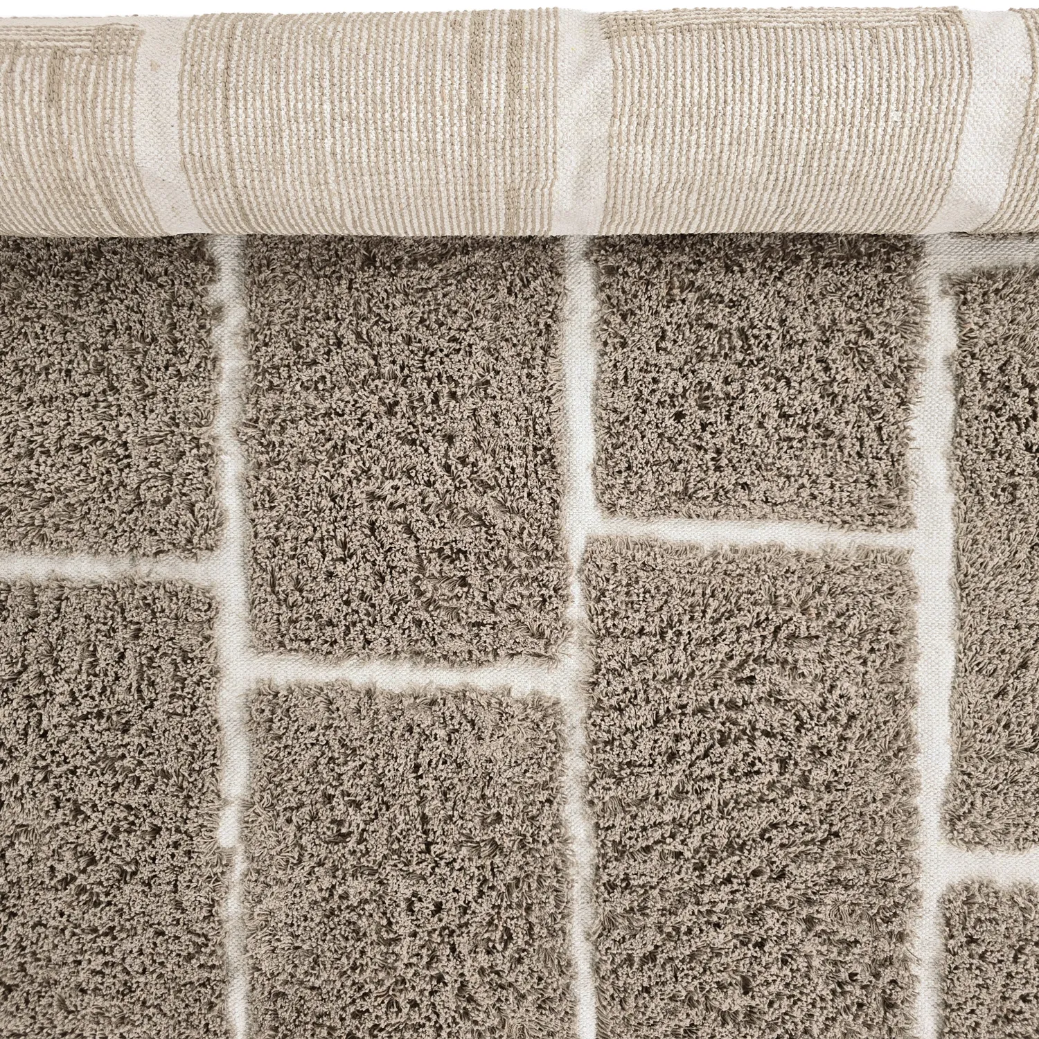 Hochflorteppiche - Lindley Natural Cotton Shaggy (taupe/grau)