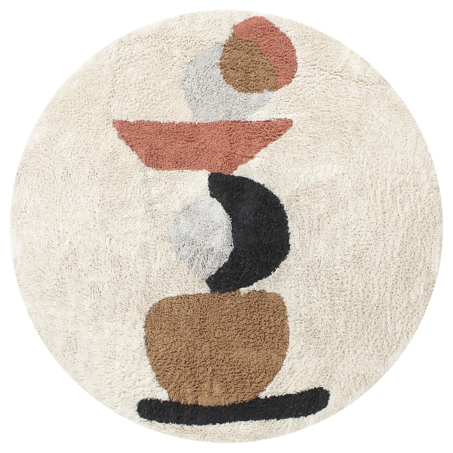 Runde Teppiche - Mantona Natural Cotton Shaggy (multi)