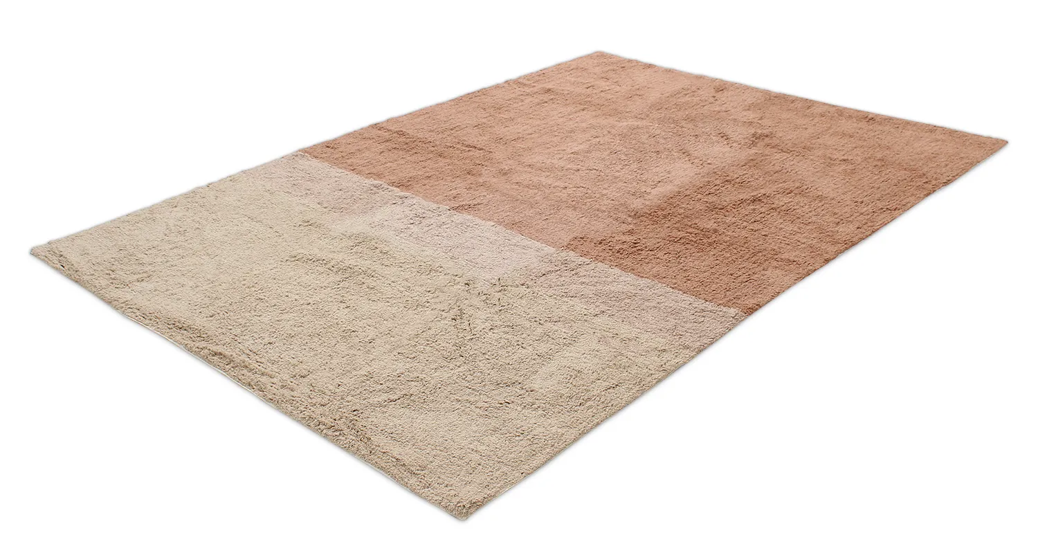 Hochflorteppiche - Mareto Natural Cotton Shaggy (braun)