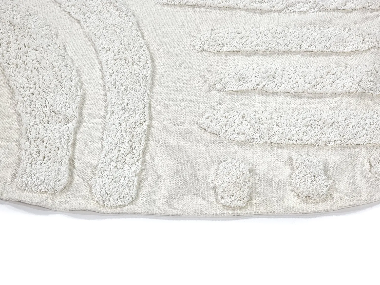 Runde Teppiche - Mavis Natural Cotton Shaggy (offwhite)