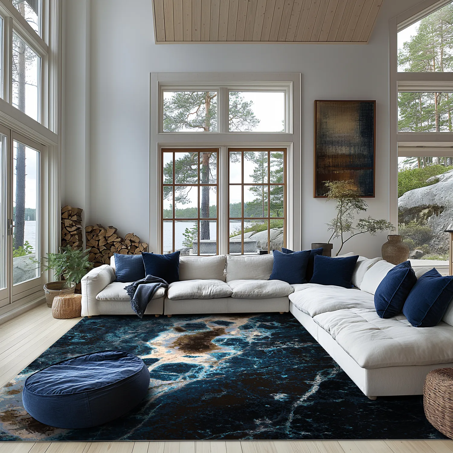 Wilton-Teppich - Narbolia (blau/multi)