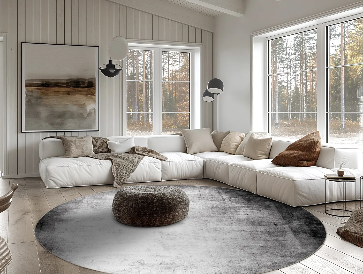Rund Teppich - Rosia (grau)