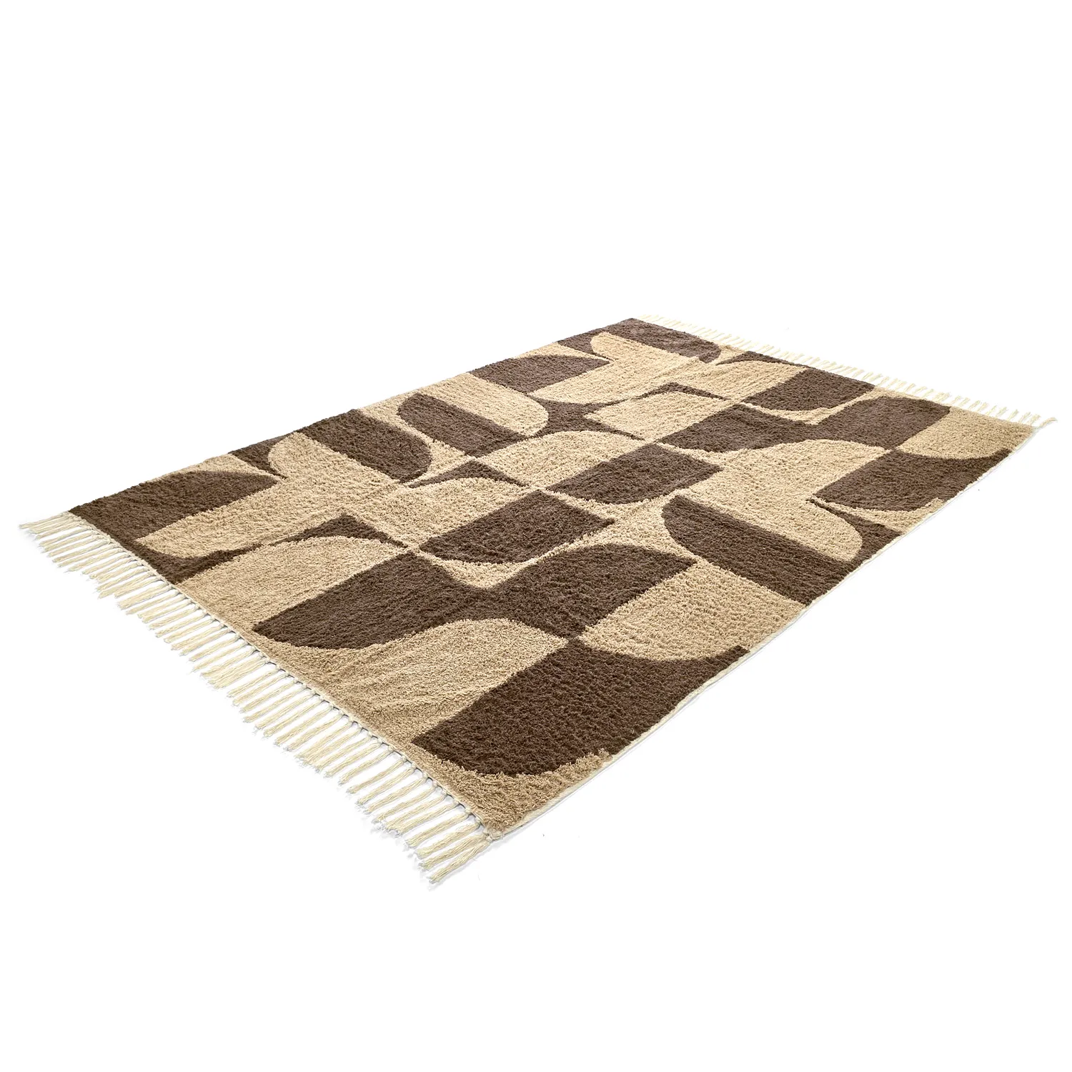 Hochflorteppiche - Siberia Natural Cotton Shaggy (beige/braun)