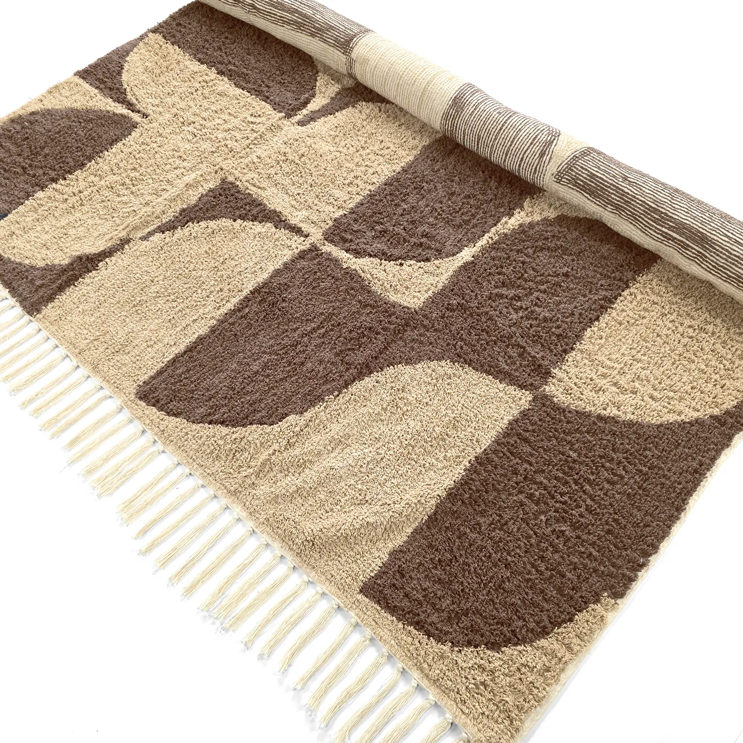 Hochflorteppiche - Siberia Natural Cotton Shaggy (beige/braun)
