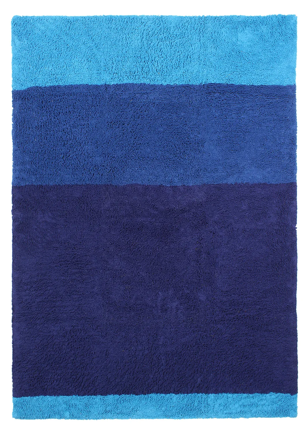 Hochflorteppiche - Taro Natural Cotton Shaggy (blau)