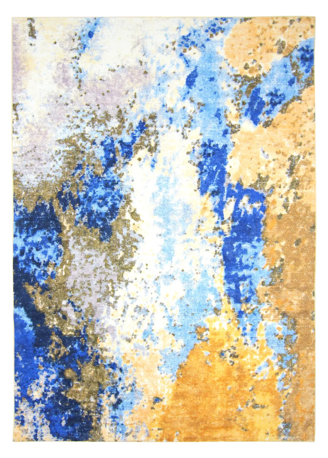 Wilton-Teppich - Travale (blau/gelb/multi)