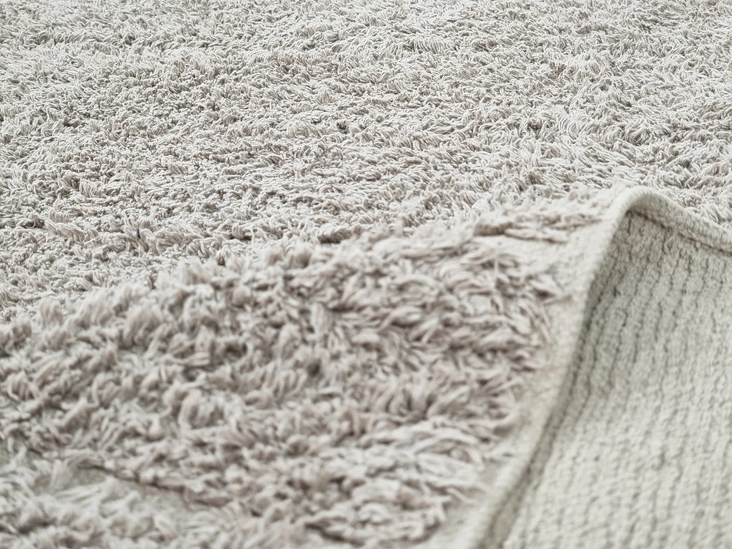 Hochflorteppiche - Willow Natural Cotton Shaggy (greige)