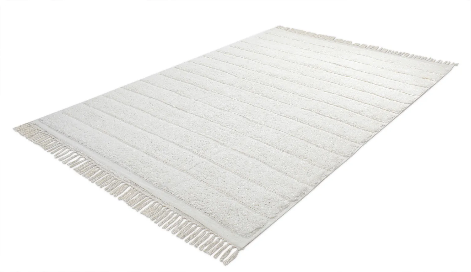 Hochflorteppiche - Willow Natural Cotton Shaggy (offwhite)