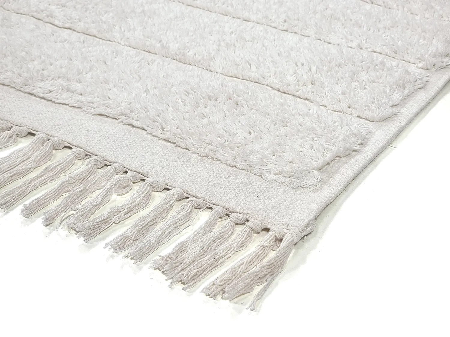 Hochflorteppiche - Willow Natural Cotton Shaggy (offwhite)