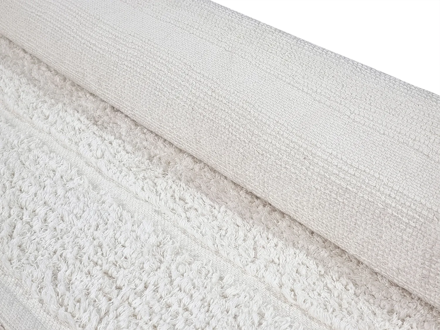 Runde Teppiche - Willow Natural Cotton Shaggy (offwhite)
