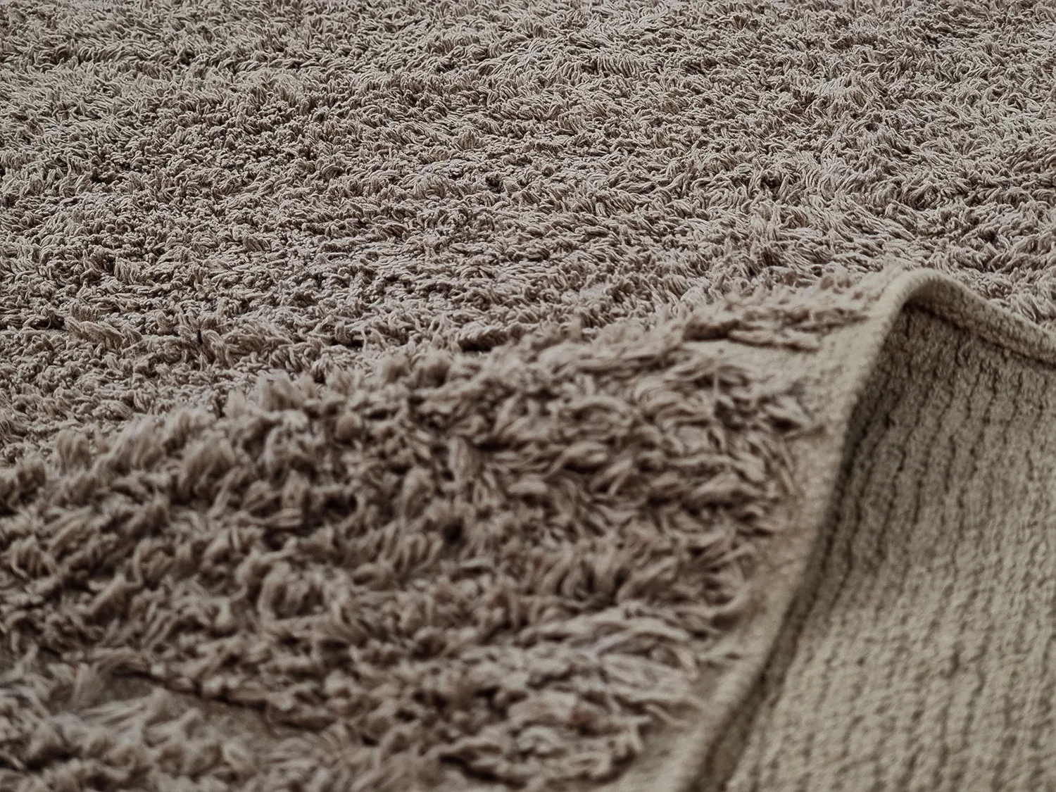 Hochflorteppiche - Willow Natural Cotton Shaggy (taupe)