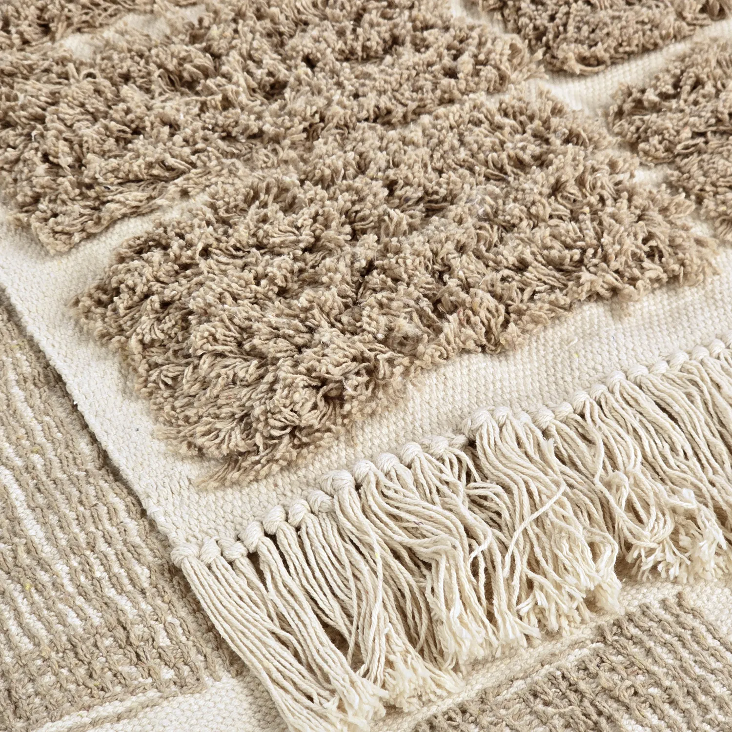 Hochflorteppiche - Zola Natural Cotton Shaggy (beige)