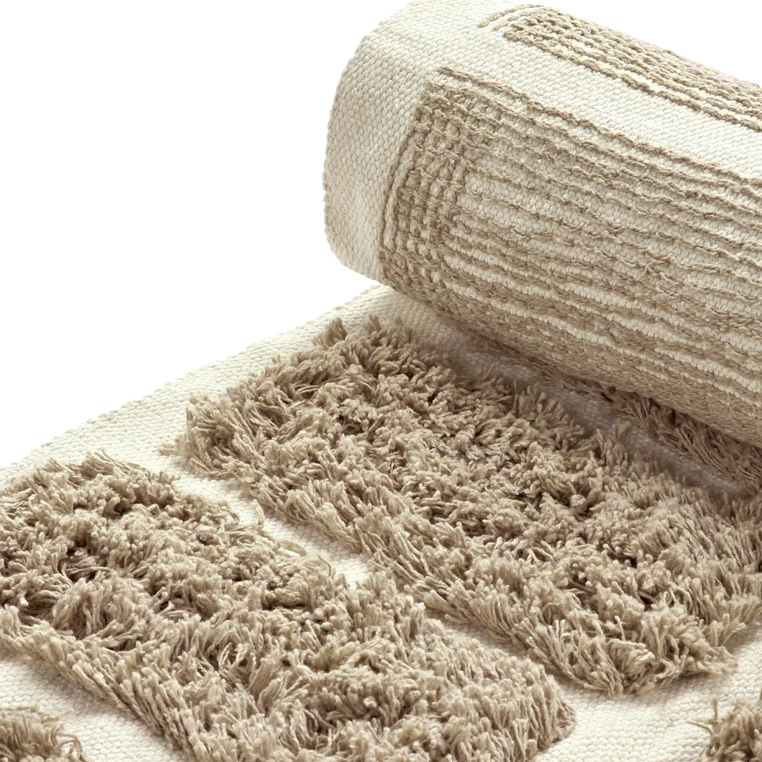 Hochflorteppiche - Zola Natural Cotton Shaggy (beige)