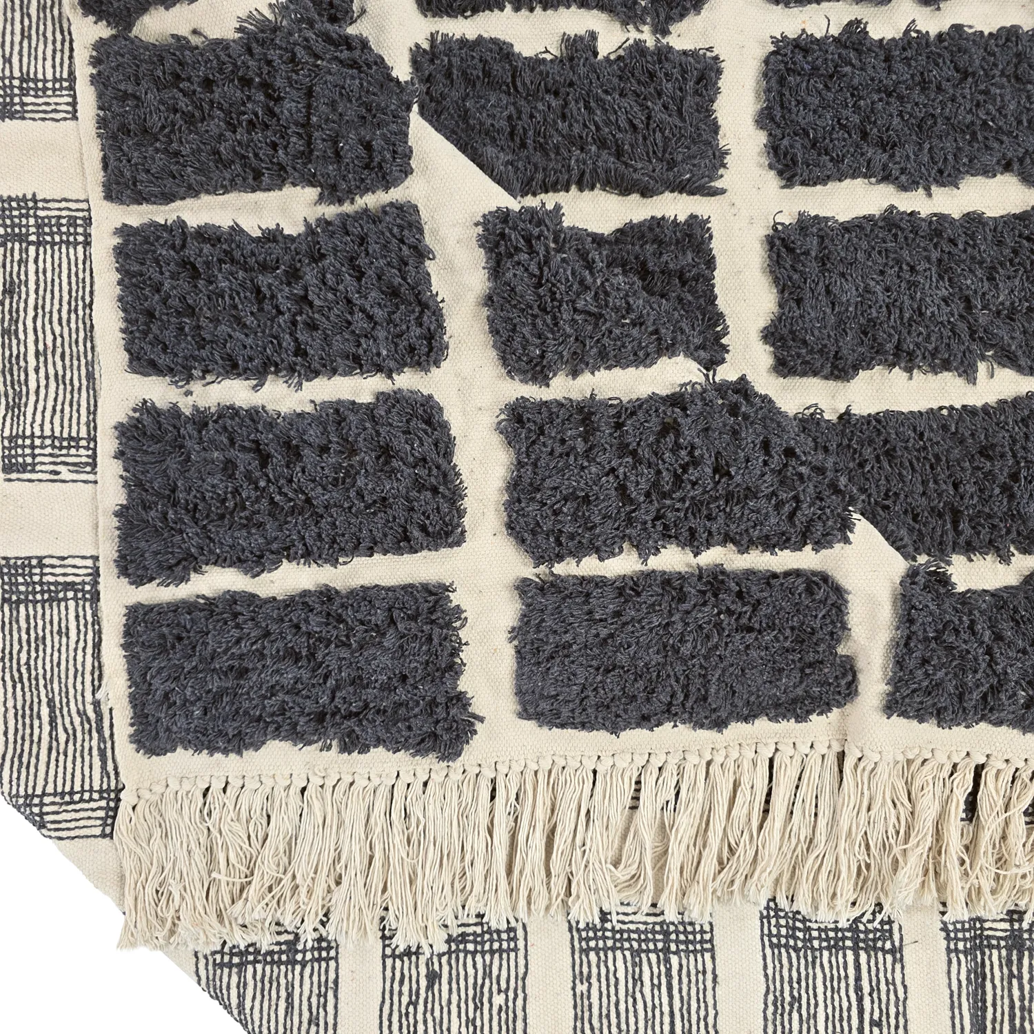 Hochflorteppiche - Zola Natural Cotton Shaggy (dunkelgrau)