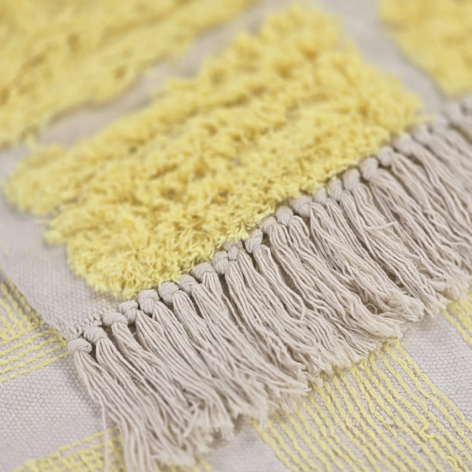 Hochflorteppiche - Zola Natural Cotton Shaggy (gelb)