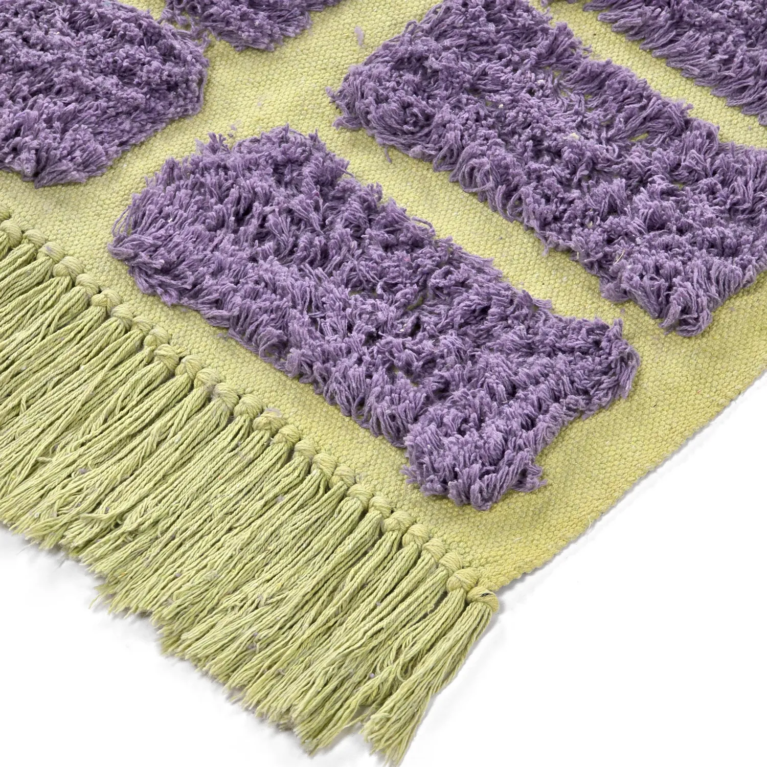 Hochflorteppiche - Zola Natural Cotton Shaggy (lila)