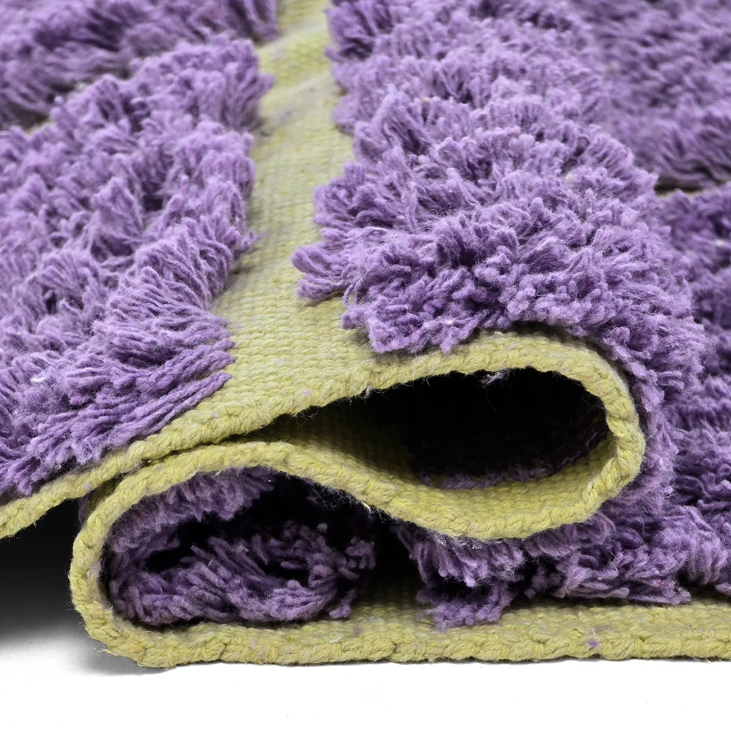 Hochflorteppiche - Zola Natural Cotton Shaggy (lila)