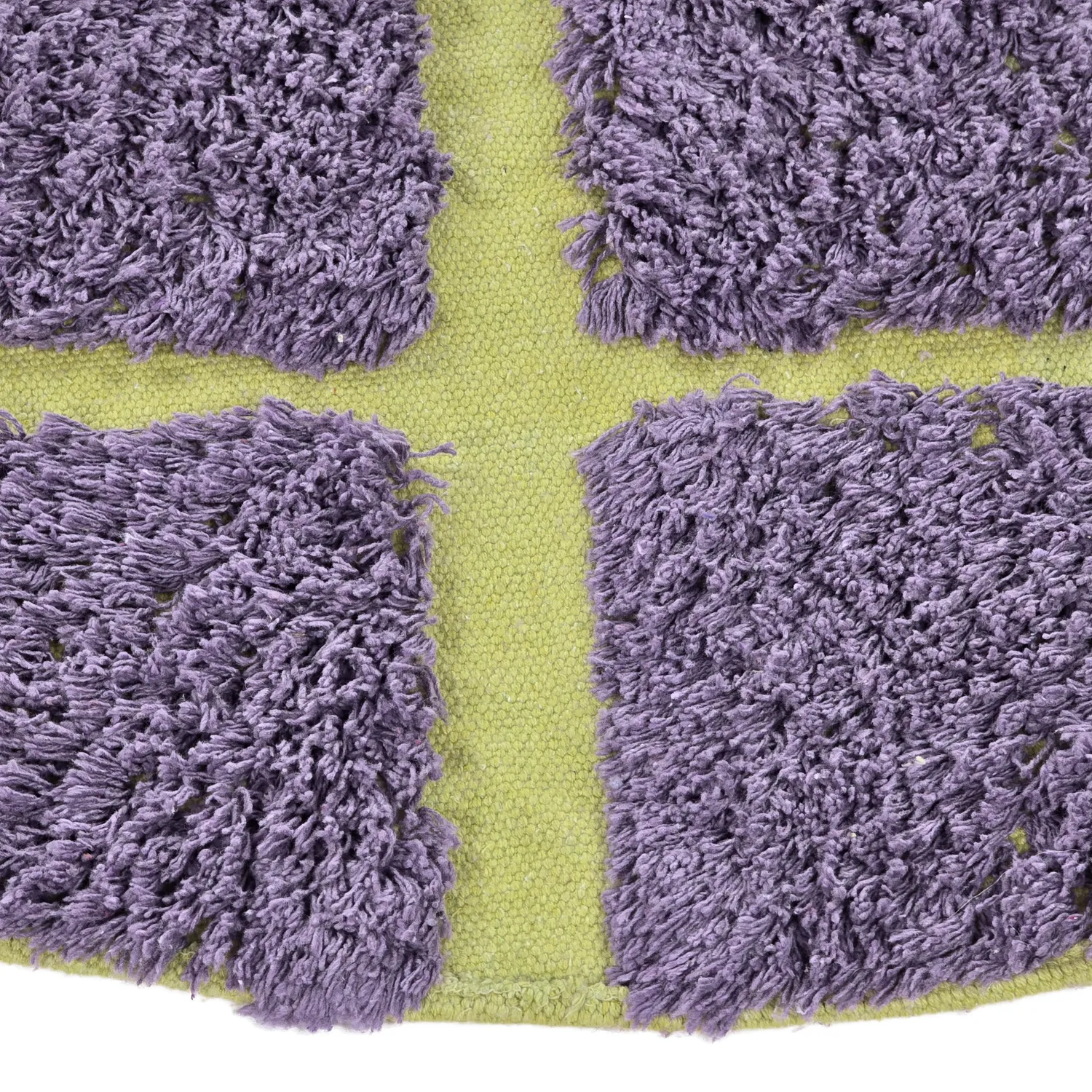 Rund Teppich - Zola Natural Cotton Shaggy (lila)