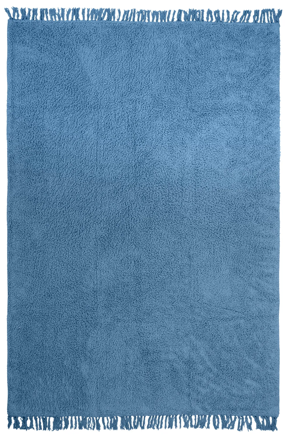 Hochflorteppiche - Alba Natural Cotton Shaggy (blau)