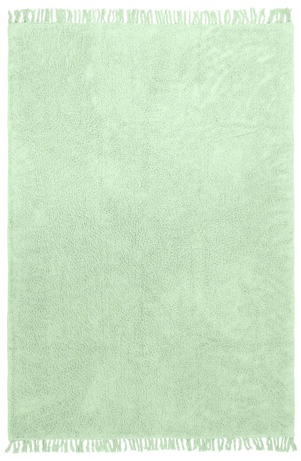 Hochflorteppiche - Alba Natural Cotton Shaggy (hellgrün)