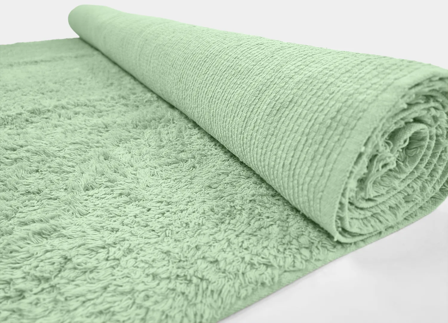 Hochflorteppiche - Alba Natural Cotton Shaggy (hellgrün)