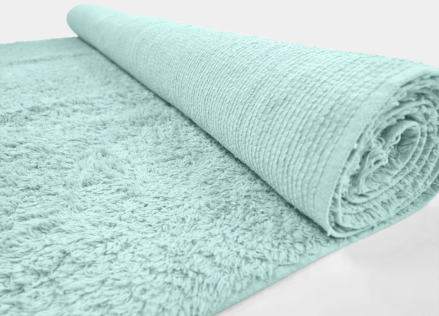 Hochflorteppiche - Alba Natural Cotton Shaggy (türkis)