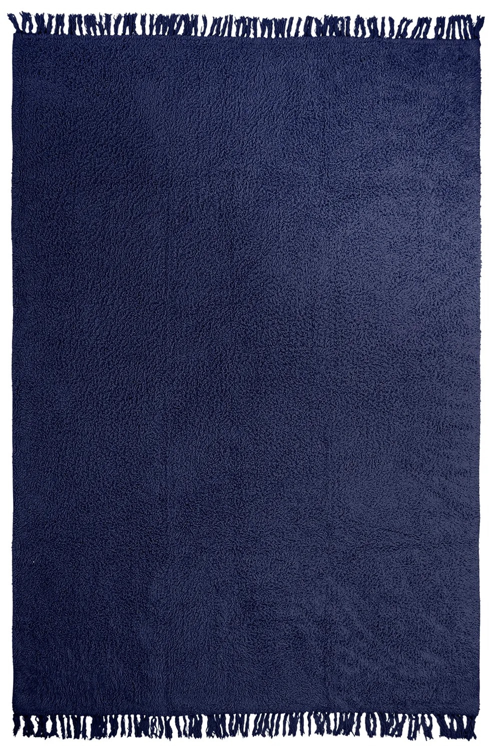 Hochflorteppiche - Alba Natural Cotton Shaggy (Dunkelblau)