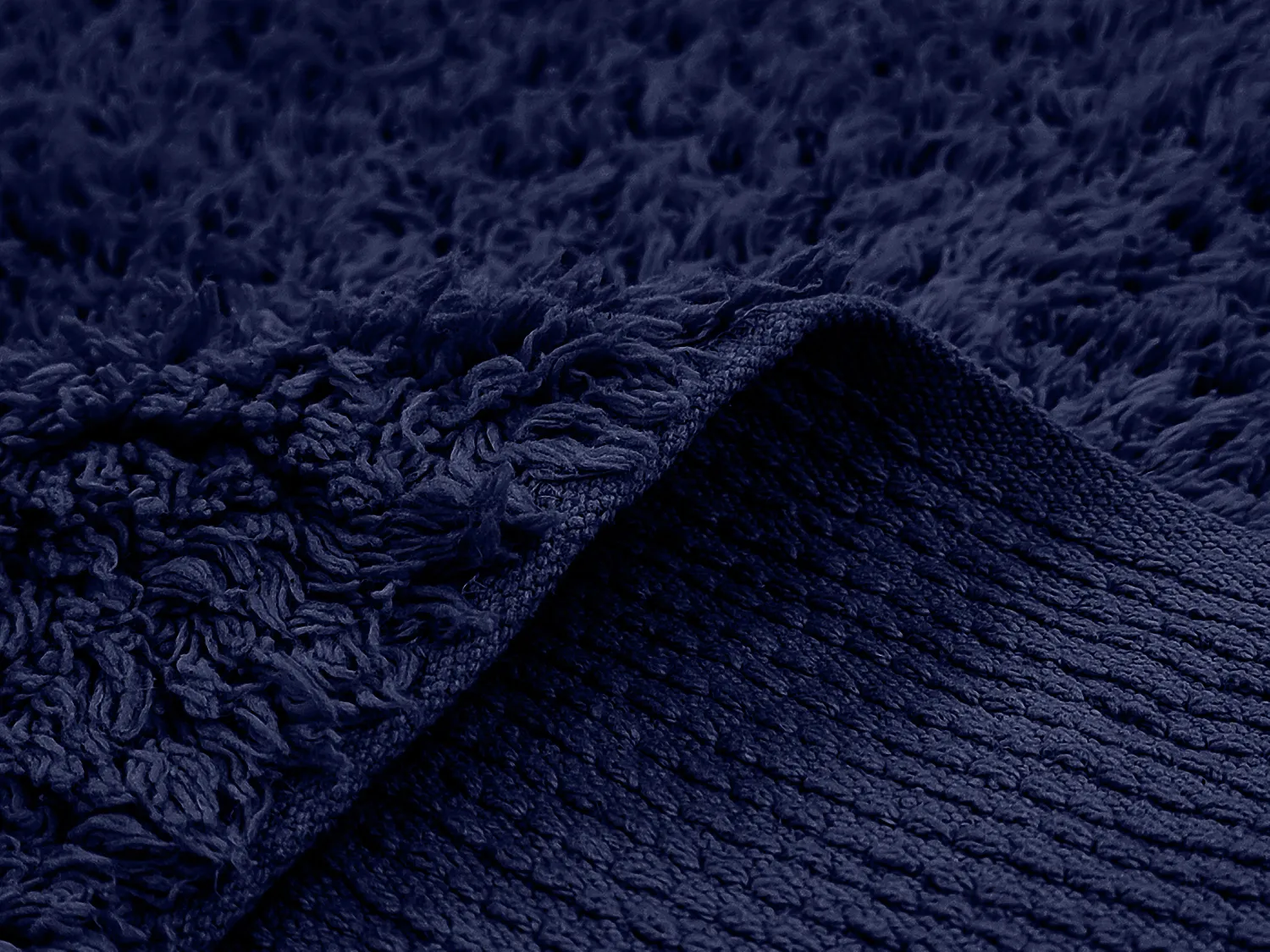 Hochflorteppiche - Alba Natural Cotton Shaggy (Dunkelblau)
