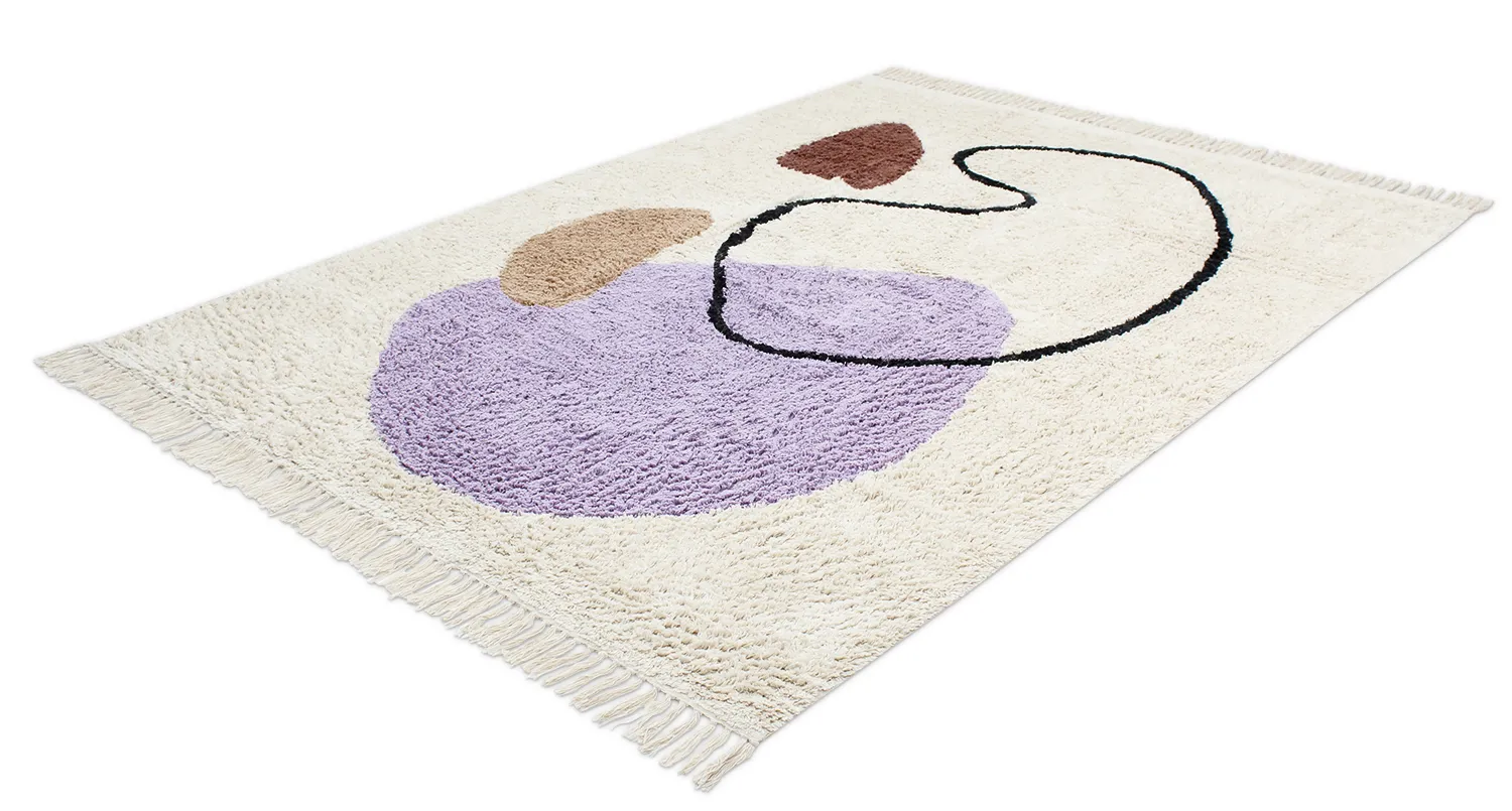 Hochflorteppiche - Londa Natural Cotton Shaggy (multi)