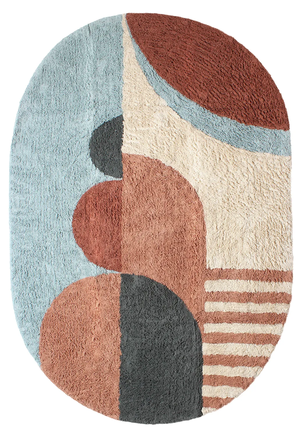 Ovaler Teppich - Osmery Natural Cotton Shaggy (multi)