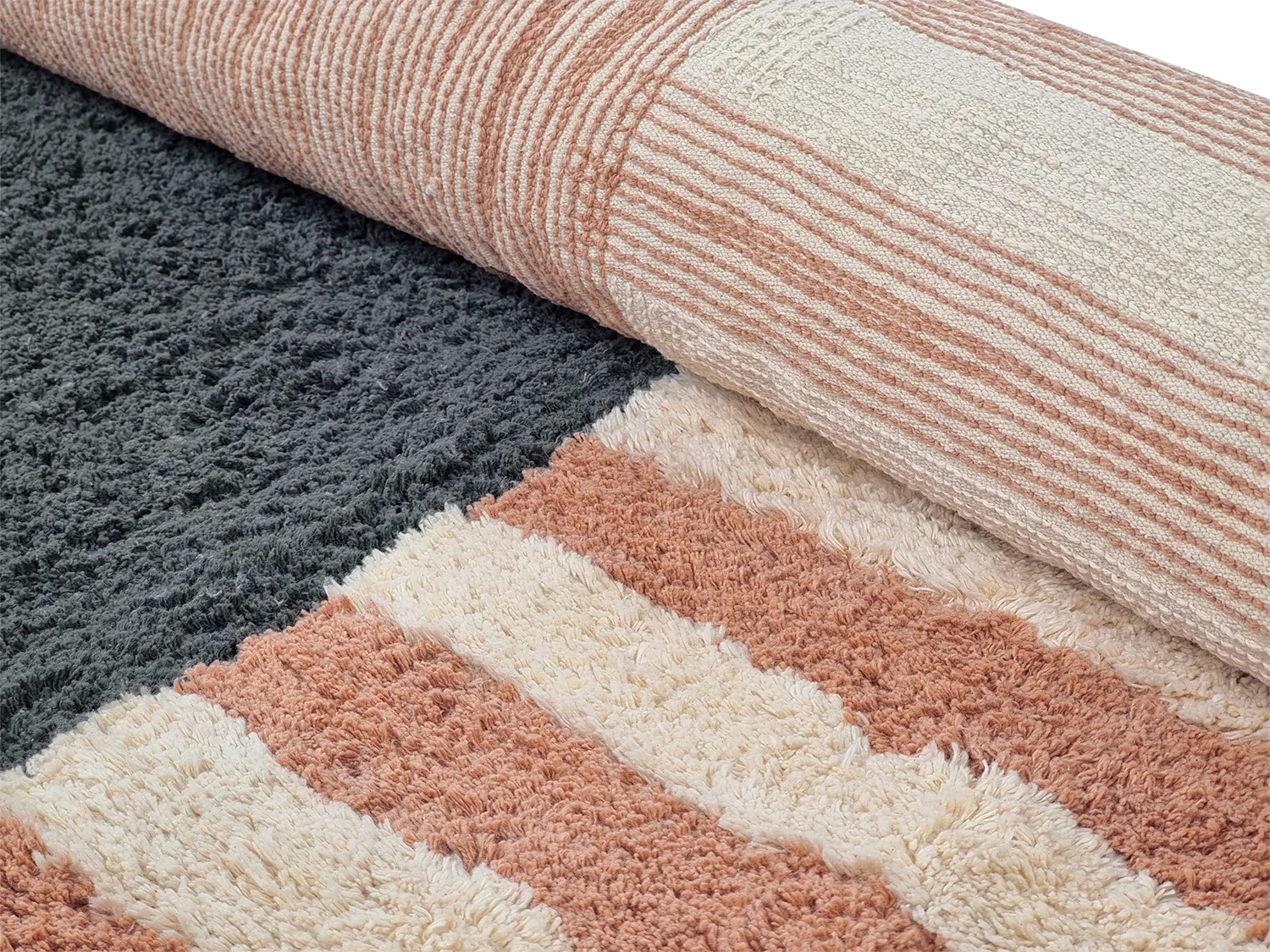 Ovaler Teppich - Osmery Natural Cotton Shaggy (multi)