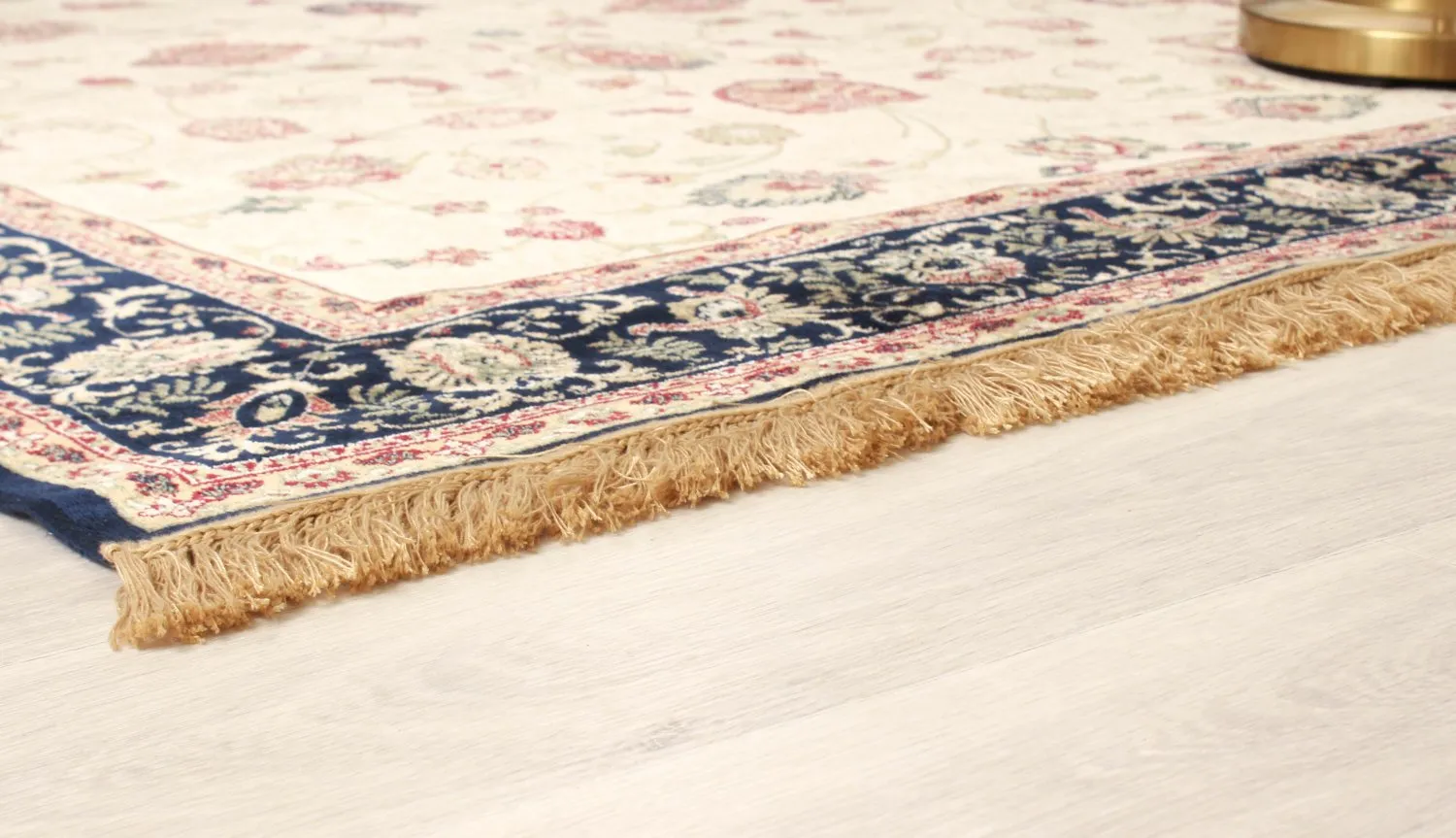 Wilton-Teppich - Angelica (beige/marineblau)