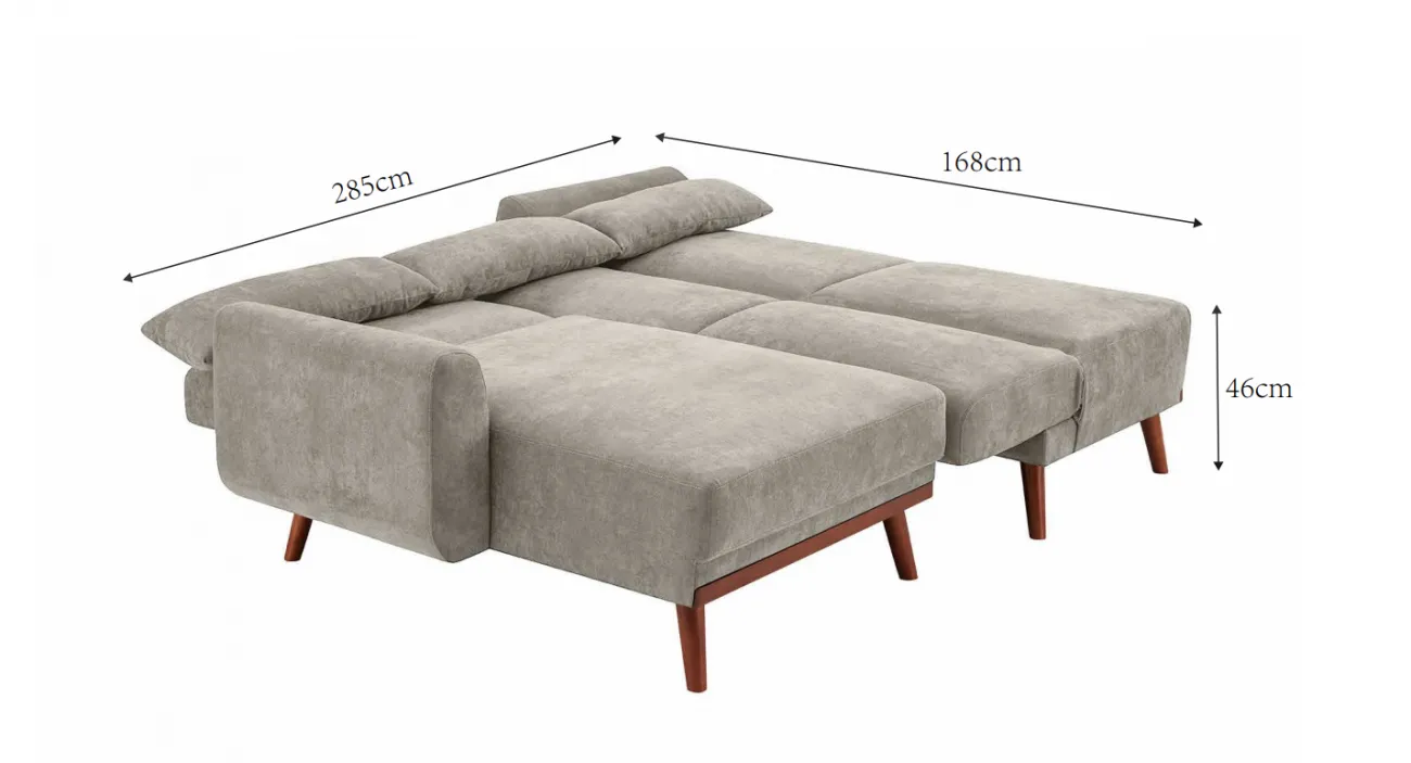 Schlafsofa - Texas (dunkelgrau)