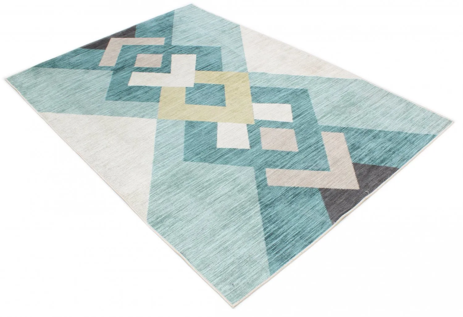 Wilton-Teppich - Temara (blau/bunt)