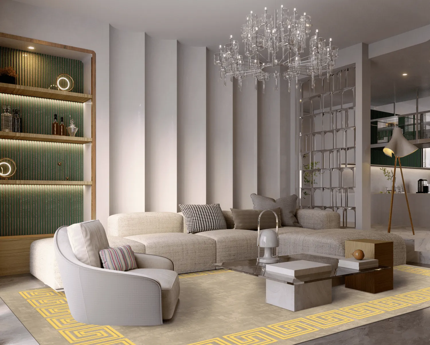 Wilton-Teppich - Myra (beige/gelb)