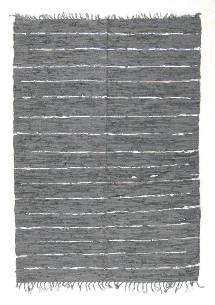 Flickenteppich - Nordal Design (grau - 100 % Leder)