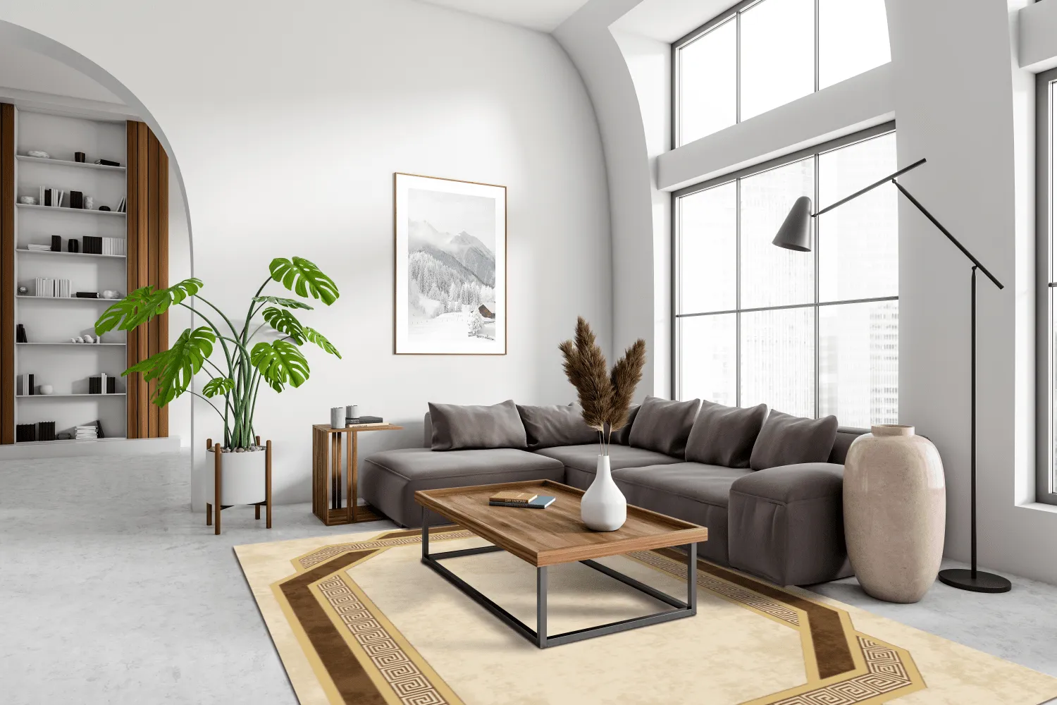 Wilton-Teppich - Olympia (beige/braun)