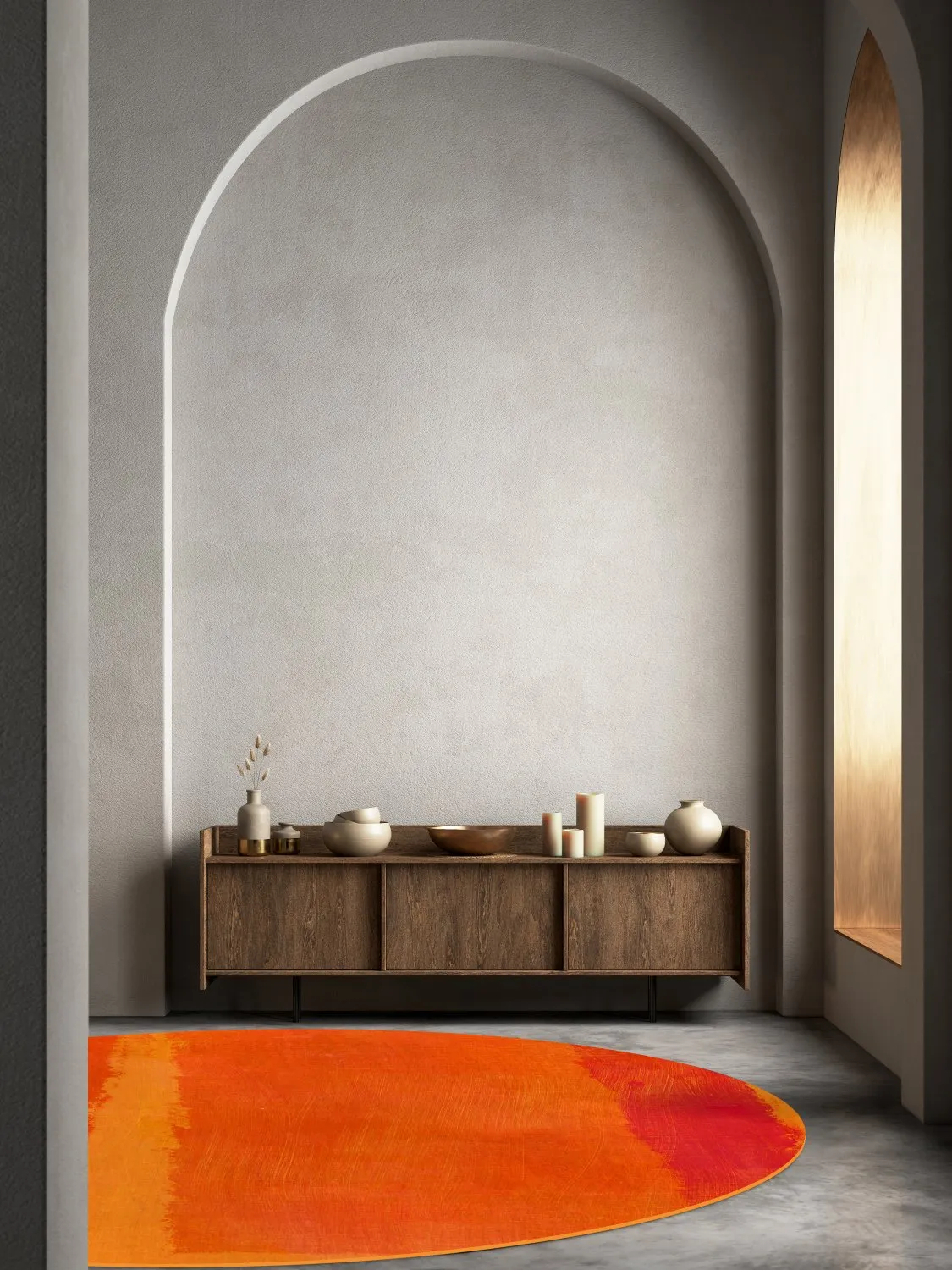 Rund Teppich - Asti (orange)