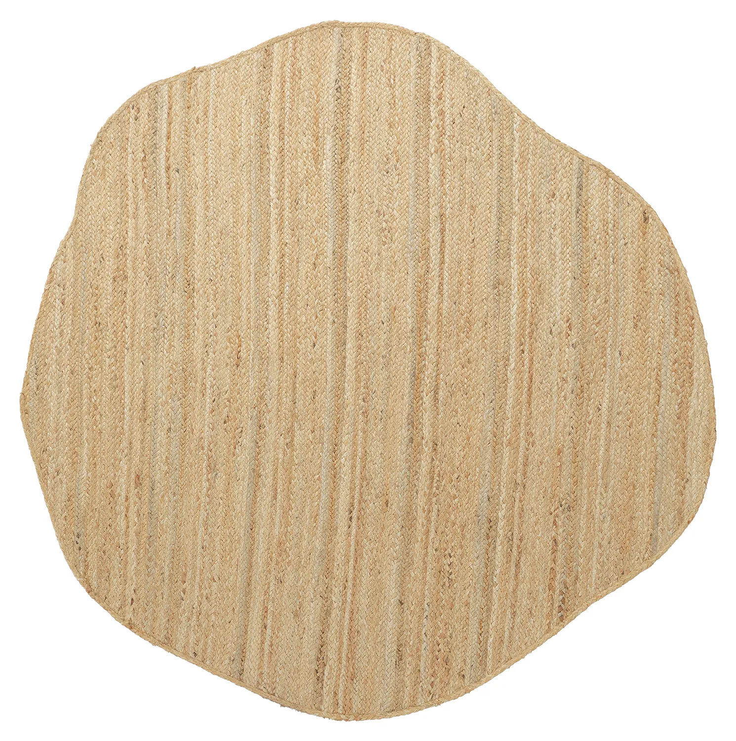 Unregelmäßig runder Juteteppich - San Francisco (jute)