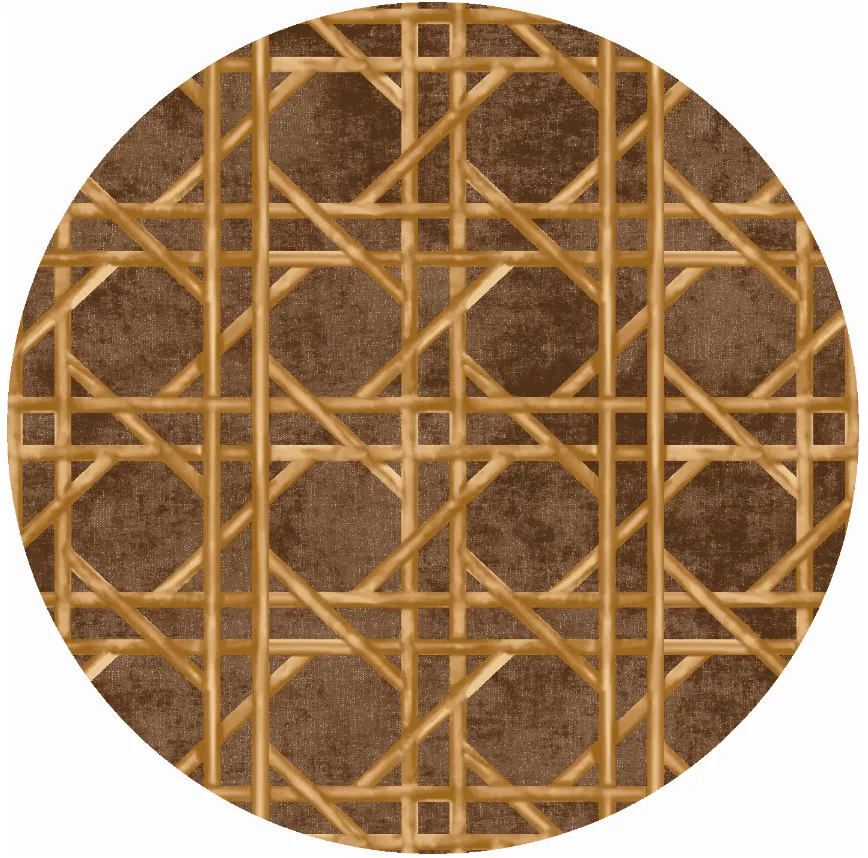 Rund Teppich - Pachino (braun/gold)