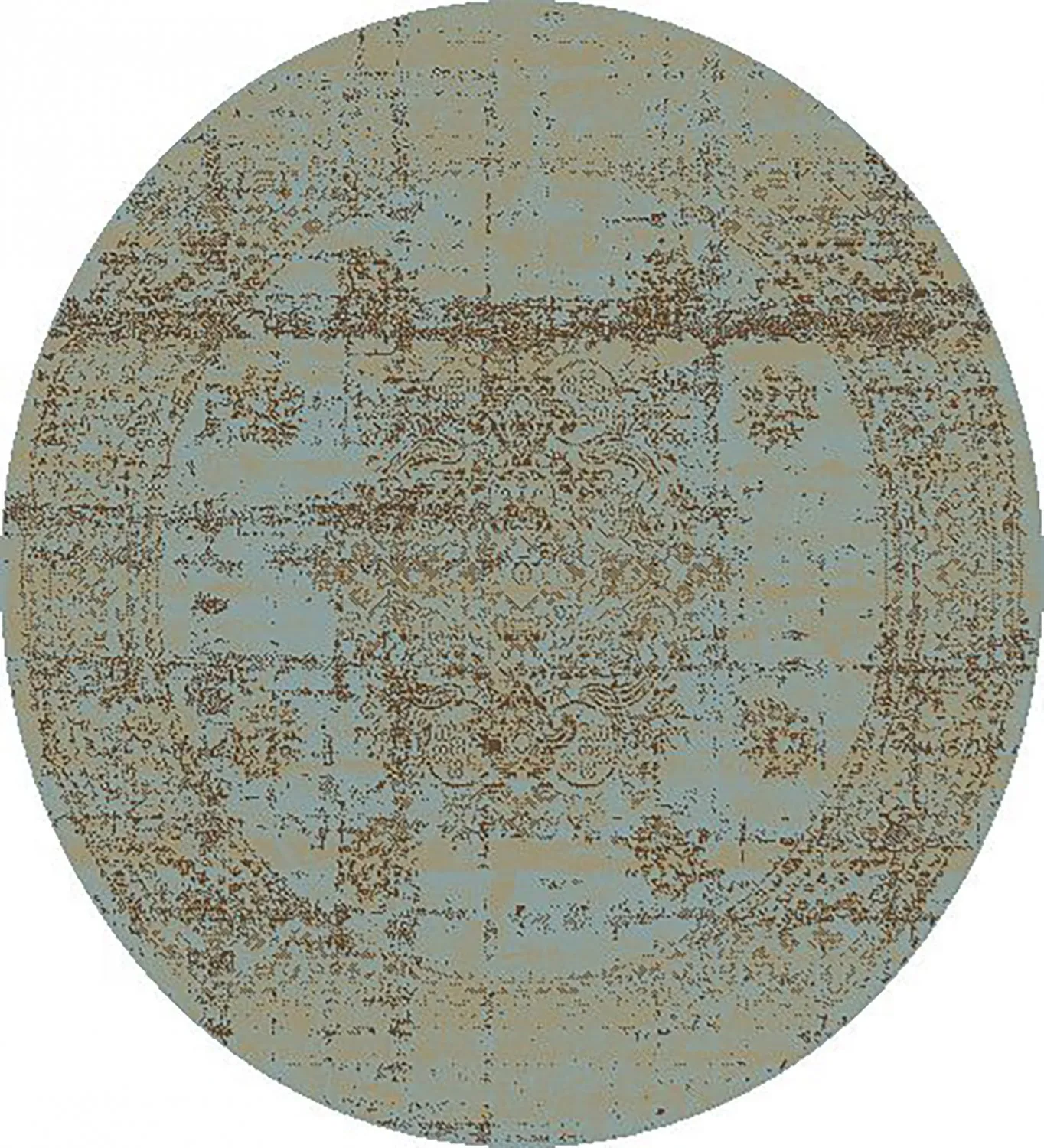 Rund Teppich - Peking Royal (Türkis)